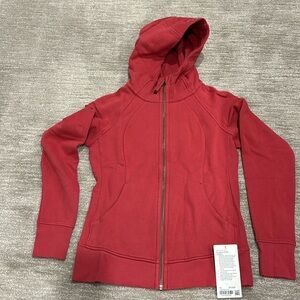 NWT Lululemon scuba full zip hoodie. Size 10. Vintage Rose